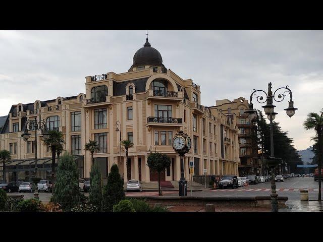 Batumi City Tour, walking on the Black sea coast, Georgia – Batumi in the night