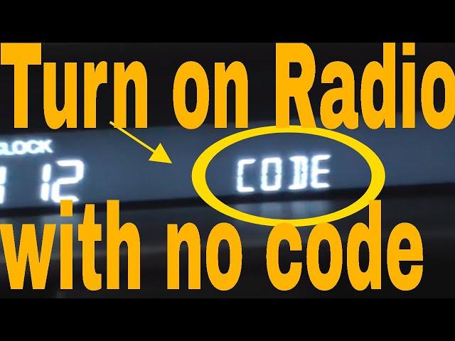 Acura TL Radio Code Instructions