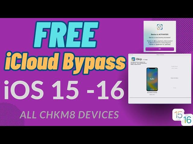 Free icloud bypass ios 15 and 16 - All checkm8 Devices - Free Tool