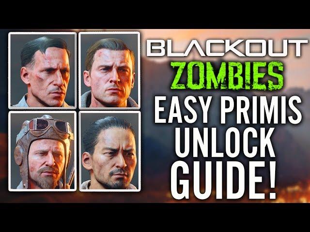 BLACKOUT: UNLOCK ALL PRIMIS CREW: How to Unlock Richtofen, Nikolai, Takeo & Dempsey in Blackout