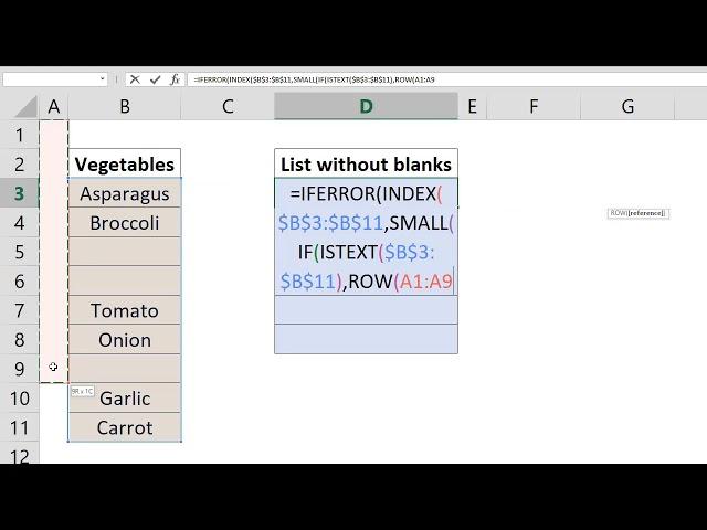 How to remove blanks from a listNew Title: Data Cleaning in Excel