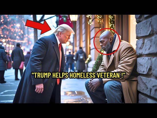 Trump Sees Homeless BLACK Man Outside Hotel, What He Does Next Shocks the Crowd