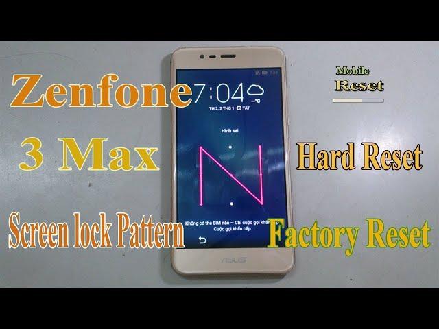 Hard reset zenfone 3 max to bypass screen lock pattern.