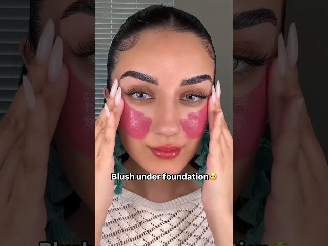 Blush Under Foundation Blush Hack #trending #makeuptutoria#shortvideo#shortsfeed#shorts#