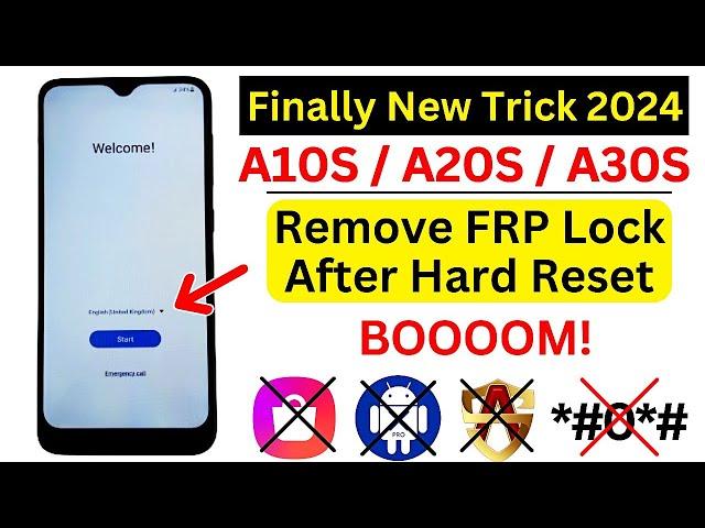 WITHOUT PC Finally Samsung A10s/A20s/A30s FRP Bypass 2024 Unlock - Google Account Remove - No *#0*#