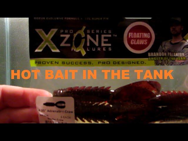 X ZONE Lures Adrenaline Craw tank test