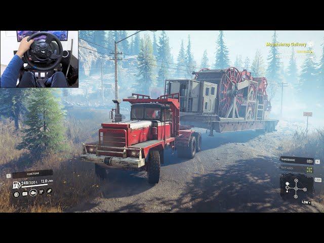 Pacific P16 - Mountain top delivery - SnowRunner | Thrustmaster T300RS gameplay