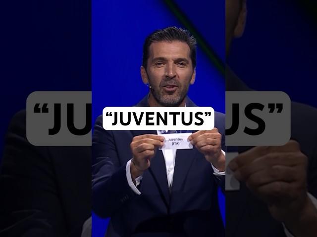 Buffon loved drawing Juventus from the pot.  #UCLDraw #football #soccer #juventus #buffon