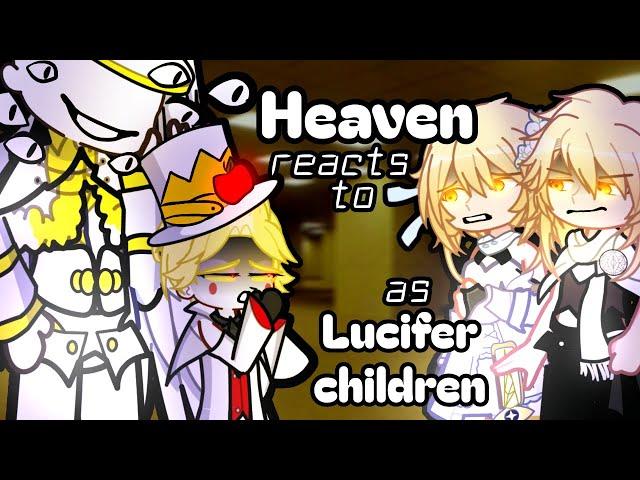 Hazbin Hotel Heaven reacts to Lumine and Aesther as Lucifer CHILDREN / Genshin Impact 4.7 cutscene