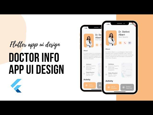 Flutter Doctor Info App UI Design - Speed Code