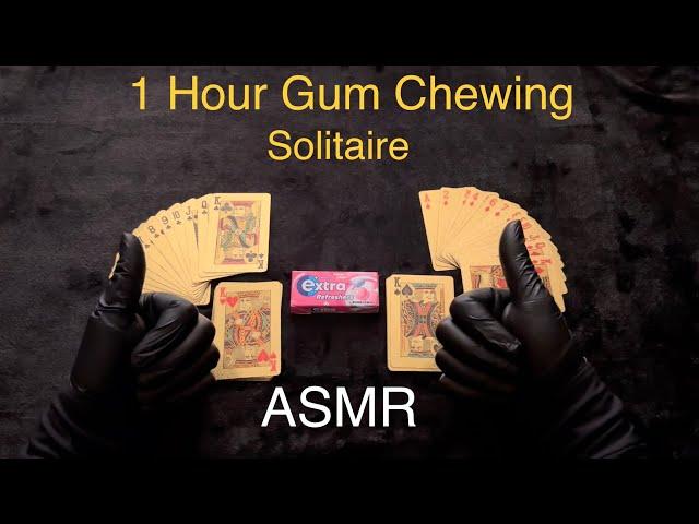 ASMR - Intense Gum Chewing + Solitaire (No talking) 1 Hour