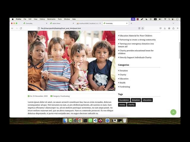 Laravel 10 | Non Profit Charity Website | Blog Section | #14