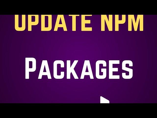 How To Update NPM Packages. #nodejs  #typescript  #typescript