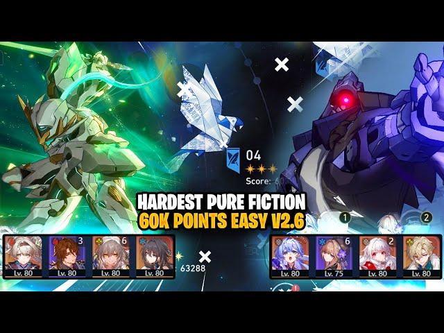 Pure Fiction 2.6 Full Clear - E0S1 Firefly x E2S1 Clara Kuru Kuru | 60K Points | Honkai Star Rail