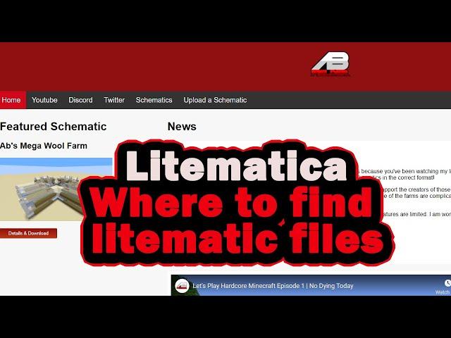 Litematica Where To Download Litematic (schematics) files from?