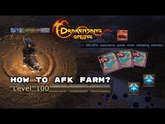 How To AFK Farm In 2022, Easy/Fast LvL 100, 500% XP Buff (Drakensang Online)