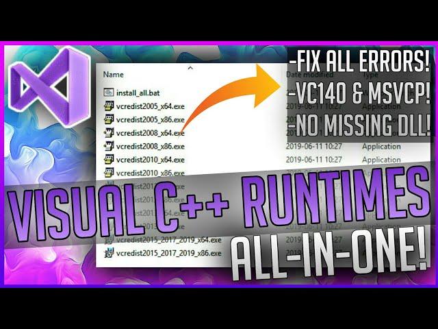 FULLY Install VISUAL C++ Redistributable Runtimes All-in-One