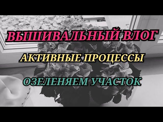 29. ВЫШИВАЛЬНЫЙ ВЛОГ.  ФИНИШ Наш участок. Что посадили? Озеленяем участок. Активные процессы