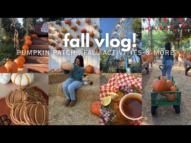 VLOGthe ultimate fall day! pumpkin patch farm, fall morning routine, cozy autumn day