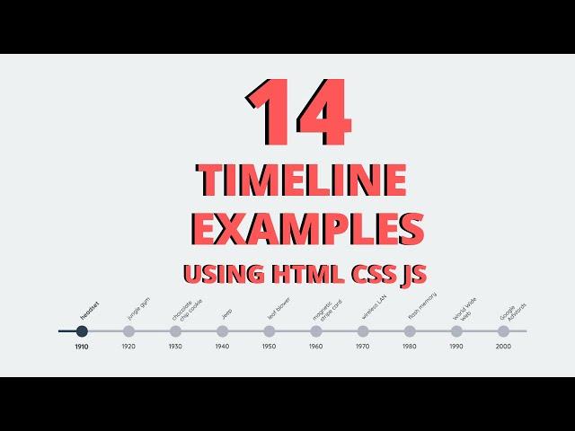 14 Timeline Examples | Horizontal Timeline | Vertical Timeline | Html Css Js Effects & Animations