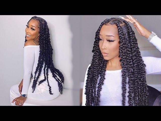 How to EASY Long Knotless Passion Braids. NOT HEAVY