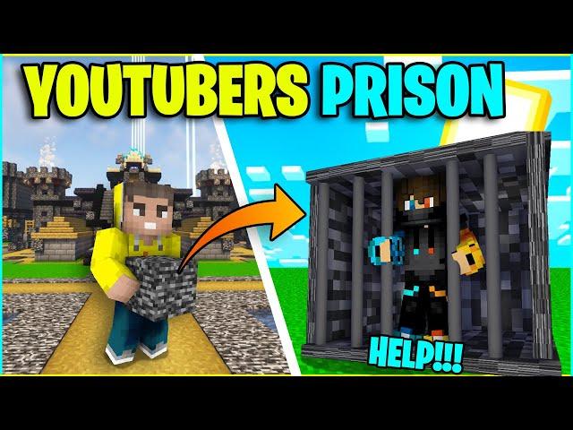 Minecraft, But Youtubers Trapped Me In Bedrock Prison| Minecraft Hindi