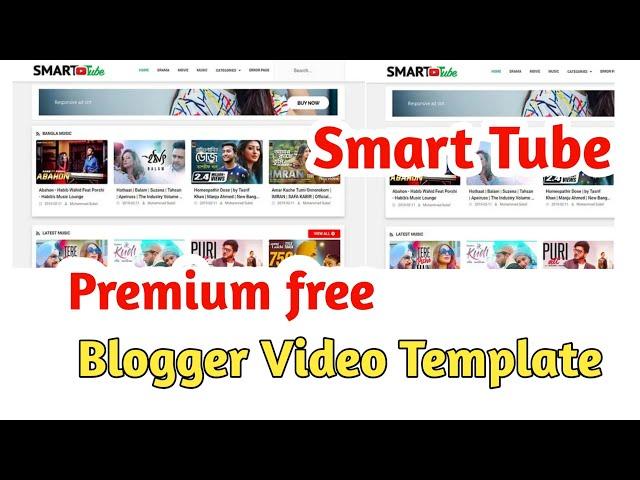 Smart Tube Blogger Video Template Premium free ।। Pro Theme Free BD