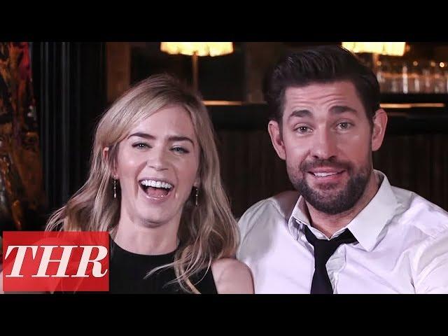 Emily Blunt & John Krasinski Reveal First Celebrity Crushes, Childhood Movie Favorites & More! | THR