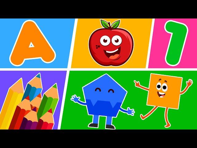 Learn ABC Phonics Shapes Numbers Colors | Preschool Learning Videos For 3 Year Olds | #kidsvideos