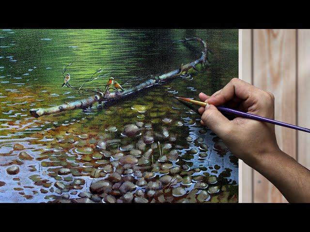 How to Paint Pond Water | Quick and Easy Way to Paint Realistic Water