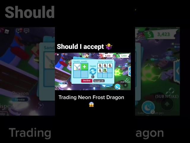 Trading Neon Frost Dragon Roblox Adopt Me