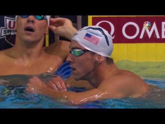 Olympic Swimming Trials | Michael Phelps Wins 100m Butterfly Final