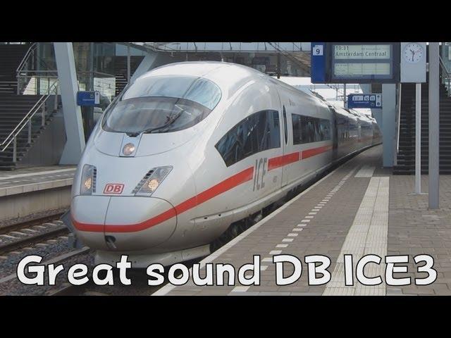 Intercity Express 3 (ICE3) from DB departs with great sound!