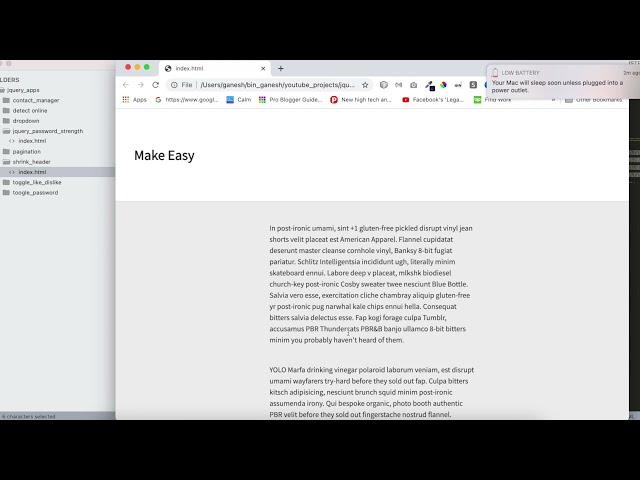 Shrink Page Header while Scroll - jQuery