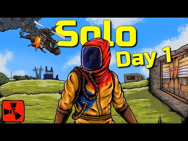 Surviving Rust - Day 1 Solo Gameplay as a Beginner!