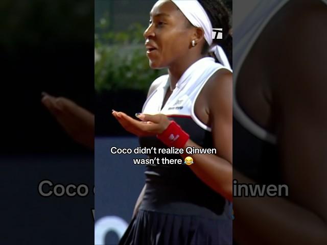 Coco was too focused  #tennis #wta #rome #cocogauff #funny