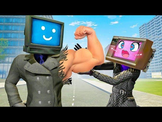 TV Woman x TV Man EPIC LOVE STORY | SAVE TV Woman vs Skibidi Toilet in Gmod 168