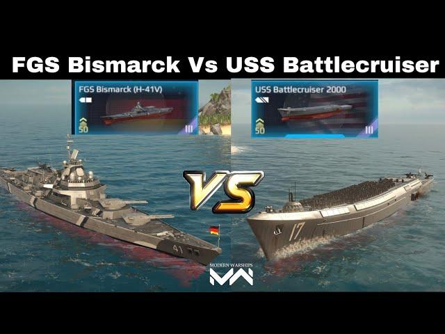 FGS Bismarck Vs USS Battlecruiser 2000 | Modern Warships