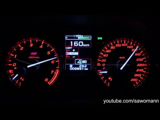 2016 Subaru WRX STI 300 HP 0-100 km/h & 0-100 mph Acceleration