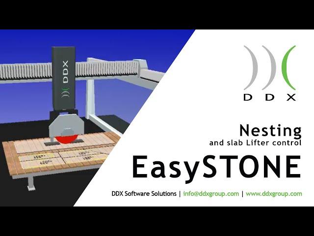 DDX PILLS | EasySTONE - Nesting and slab lifter control