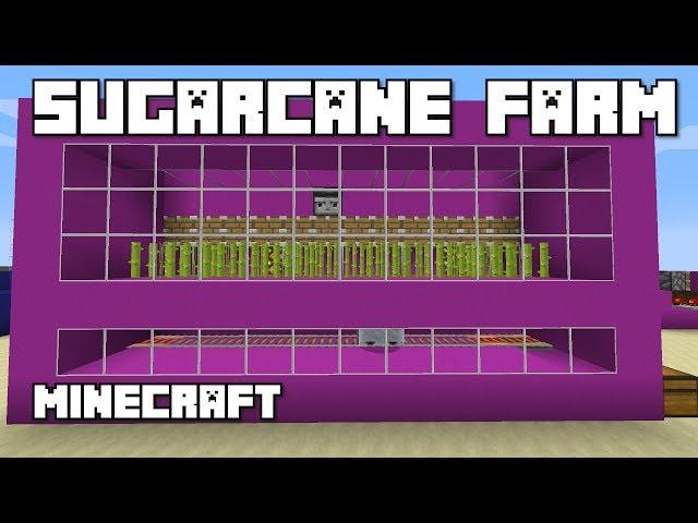 Minecraft 1.15. Fully Automatic Sugar Cane Farm Tutorial.