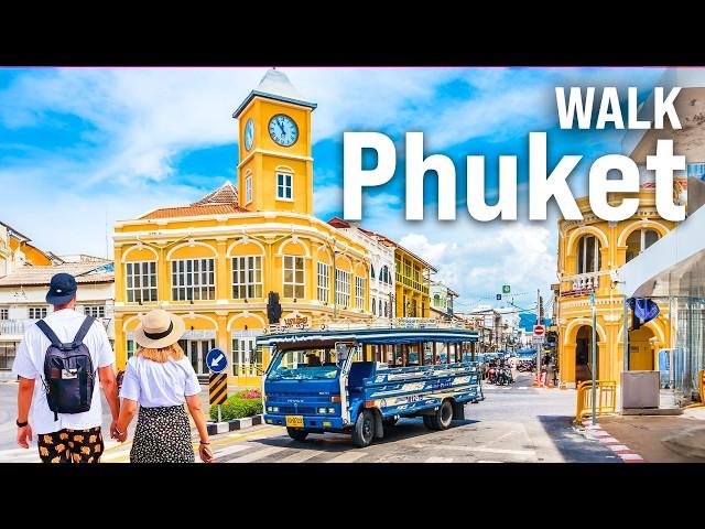 PHUKET Old Town, Thailand | 4K Walking Tour with Captions [4K Ultra HD/60fps]