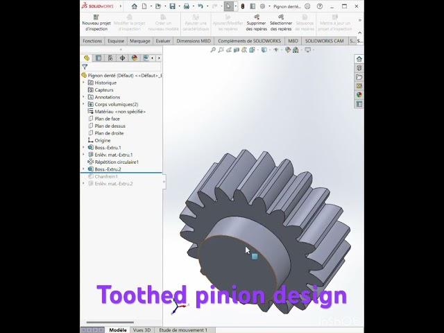 #Gear #pinion #designed  by #SolidWorks