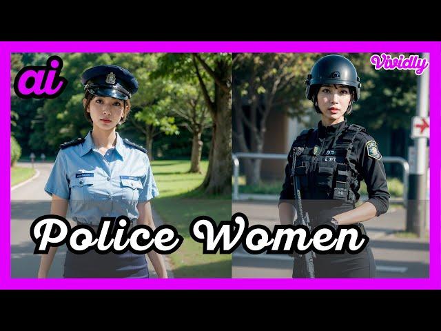 AI Lookbook: Police Women #policewoman  #cosplaygirl #aiart