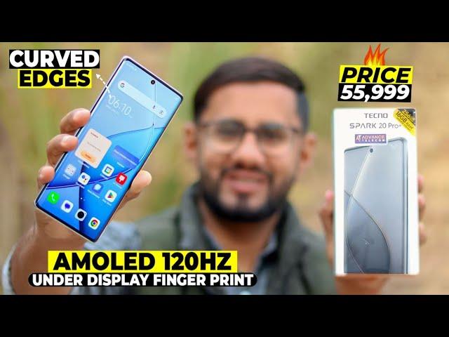 Curved Amoled 120hz, Tecno spark 20 pro + unboxing - With camera and gaming test.