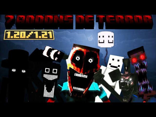 ¡TOP 7 ADDONS DE TERROR PARA MINECRAFT BEDROCK 1.20 - 1.21!