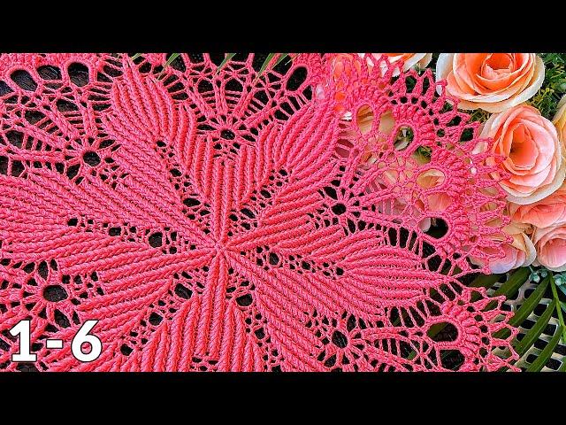 Crochet doily, Teresa, 1-6