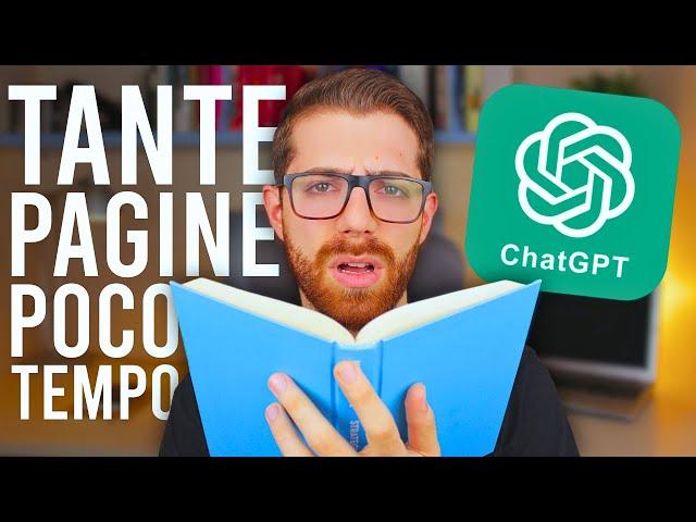 Come studiare TANTE PAGINE IN POCO TEMPO con ChatGPT 