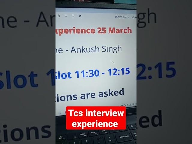 Tcs interview experience