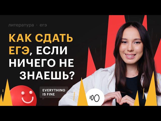 Как сдать ЕГЭ по литературе, если ничего не знаешь?